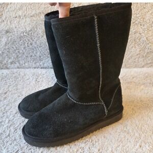 KOOLABURRA by UGG Black Suede Sheepskin Winter Boots Size 5‎ Women's